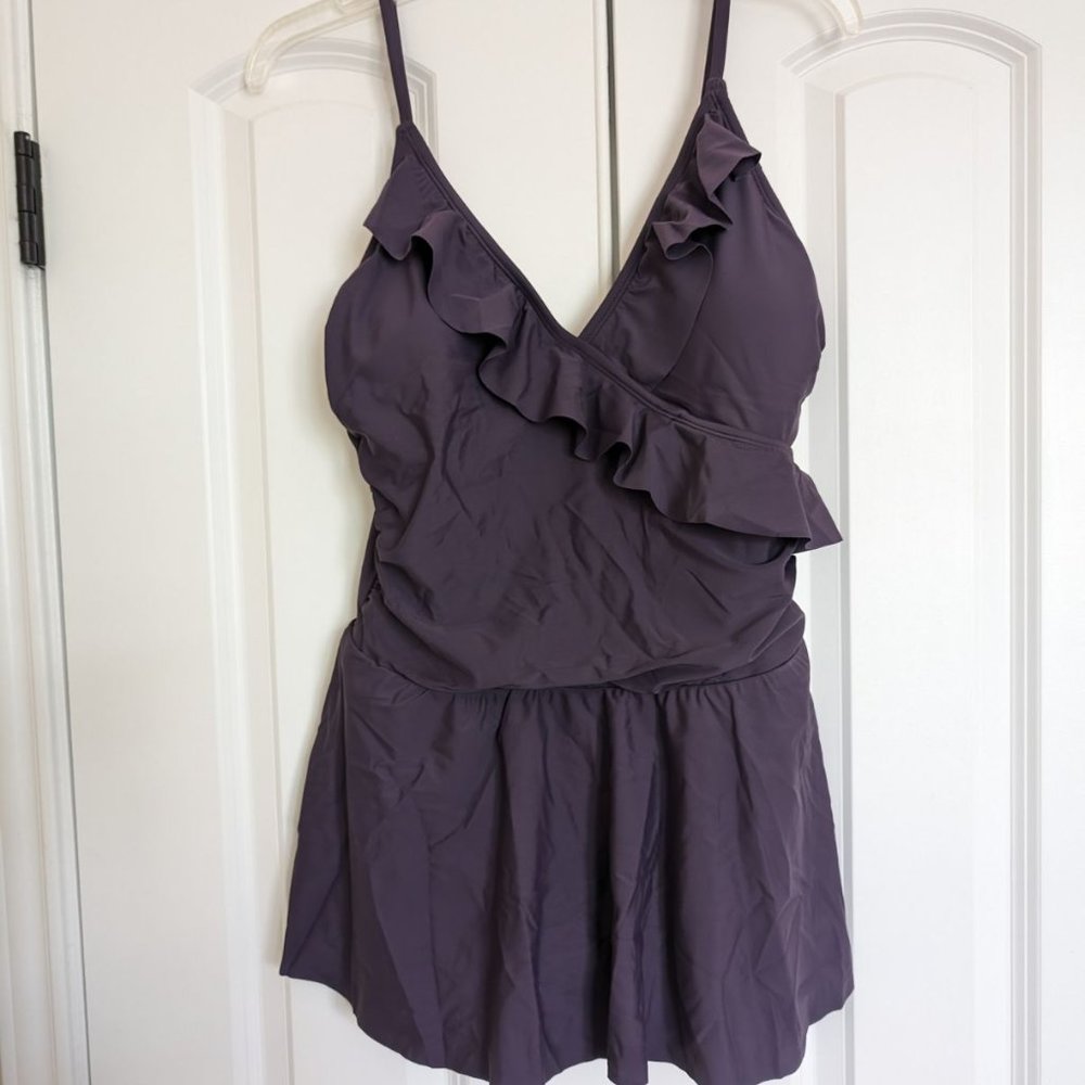 Ruffled Shirred Swim Dress Ruffled Shirred Swim Dress